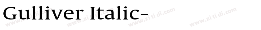 Gulliver Italic字体转换 Gulliver Italic字体转换